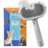 4 In 1 Cat Steam Brush, Self Cleaning & Anti Static Shedding Spray Comb, Hair Removal Misting Cat Brush, Rechargeable Steamy Grooming Comb For Dog, Essential Pets Accessories (White Pro)