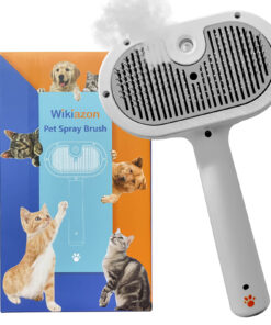 4 In 1 Cat Steam Brush, Self Cleaning & Anti Static Shedding Spray Comb, Hair Removal Misting Cat Brush, Rechargeable Steamy Grooming Comb For Dog, Essential Pets Accessories (White Pro)